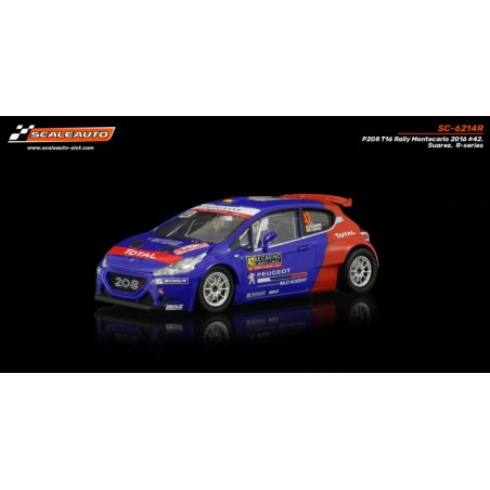 Scaleauto SC-6214R Peugeot 208 Rally Montecarlo 2016 n42 Suarez