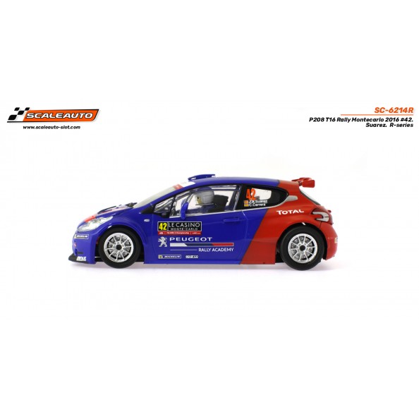 Scaleauto SC-6214R Peugeot 208 Rally Montecarlo 2016 n42 Suarez