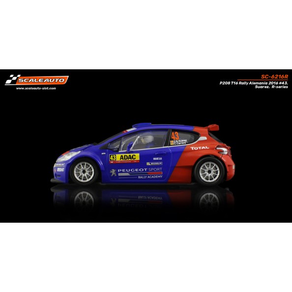 Scaleauto SC-6216R Peugeot 208 Rally Alemania 2016 n43 Suarez