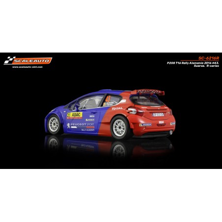 Scaleauto SC-6216R Peugeot 208 Rally Alemania 2016 n43 Suarez