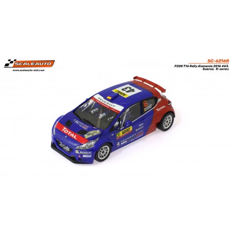Scaleauto SC-6216R Peugeot 208 Rally Alemania 2016 n43 Suarez