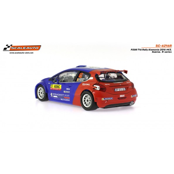 Scaleauto SC-6216R Peugeot 208 Rally Alemania 2016 n43 Suarez