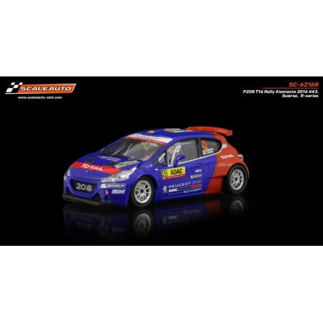 Scaleauto SC-6216R Peugeot 208 Rally Alemania 2016 n43 Suarez