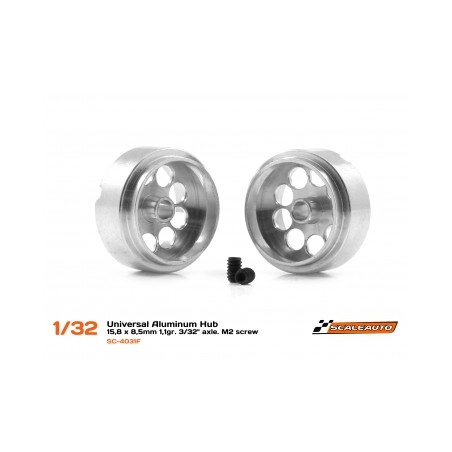 SCALEAUTO SC-4031F25 LLANTA ALUMINIO 15.8x8.5mm ALIGERADA