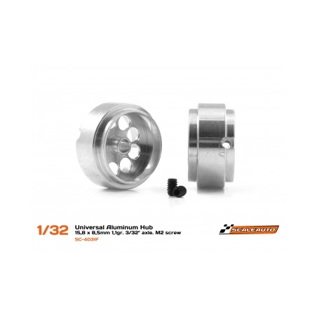 SCALEAUTO SC-4031F25 LLANTA ALUMINIO 15.8x8.5mm ALIGERADA