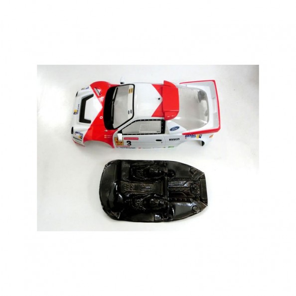 Mustang M-L0015R Lexan rally Ford RS200 Scaleauto