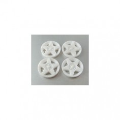 Mustang M-T155SC8W Tapacubos blancos Speedline para llanta 15.5 Scaleauto