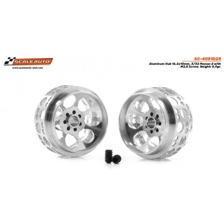 Scaleauto SC-4051D25 Llanta aluminio 16.2x10mm Monza-2