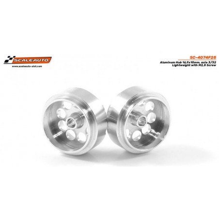 SCALEAUTO SC-4074F25 LLANTA ALUMINIO 16.9X10mm LIGHTWEIGHT