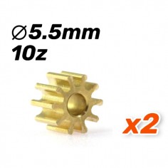 Scaleauto SC-1093A55 Piñón 10 dientes latón diam 5,5mm
