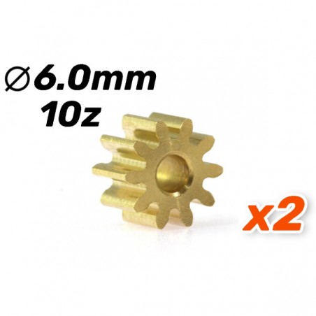 Scaleauto SC-1093A60 Piñón 10 dientes latón diam 6mm
