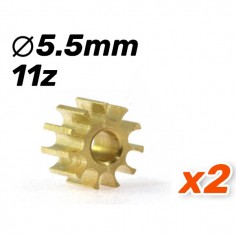 Scaleauto SC-1094A55 Piñón 11 dientes latón diam 5.5mm
