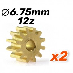 Scaleauto SC-1095A67 Piñón 12 dientes latón diam 6.75mm