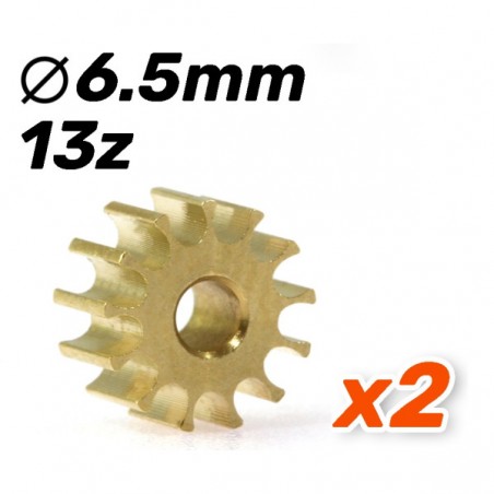 Scaleauto SC-1096A65 Piñón 13 dientes latón diam 6.5mm