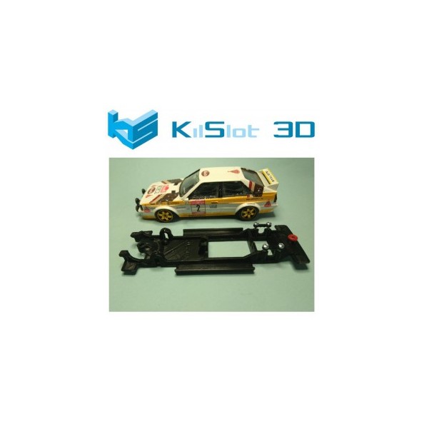 KILSLOT KS-BA3B CHASIS 3D LINEAL BLACK AUDI QUATTRO SCX