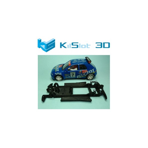 KILSLOT KS-CP1B CHASIS 3D LINEAL BLACK PEUGEOT 306 KIT CAR NINCO