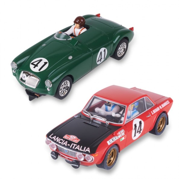 Pack Duo Scalextric Clásico MG A1955 y Lancia Fulvia 1.6 HF