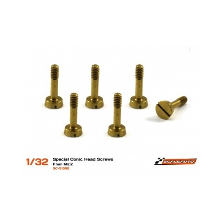 SCALEAUTO SC-5139E TORNILLERÍA CARROCERÍA CABEZA CÓNICA 2.2x9mm