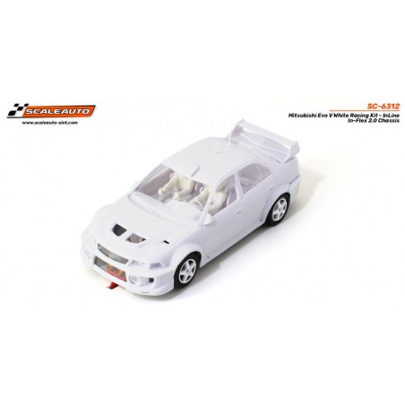 Scaleauto SC-6312 Mitsubishi Evo V en ángulo kit en blanco