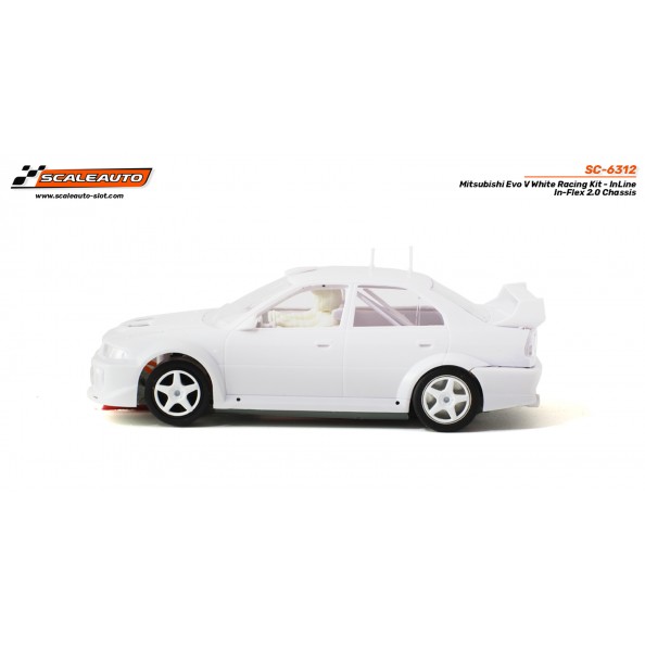 Scaleauto SC-6312 Mitsubishi Evo V en ángulo kit en blanco