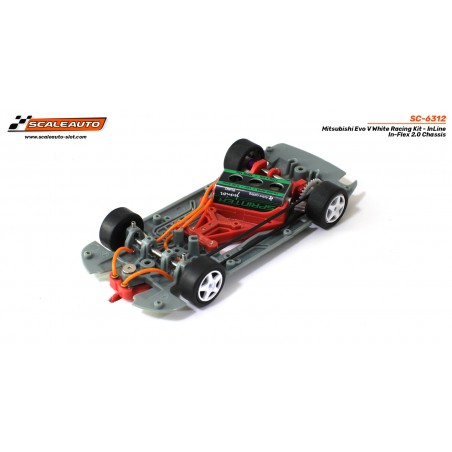 Scaleauto SC-6312 Mitsubishi Evo V en ángulo kit en blanco