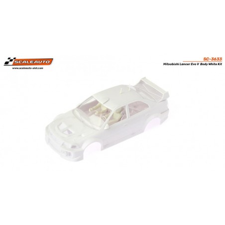 Scaleauto SC-3633 Carrocería Mitsubishi Lancer Evo V blanca