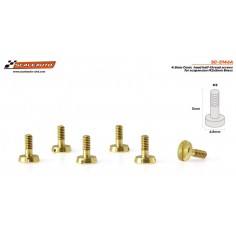 Scaleauto SC-5146A Tornillería latón suspensión cabeza cónica M2x5 mm