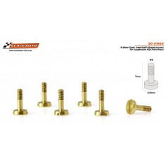 Scaleauto SC-5146C Tornillería latón suspensión cabeza cónica M2x7 mm