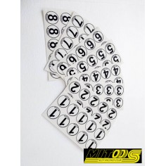 MITOOS M521 80 Dorsales adhesivos vinilos 1-8