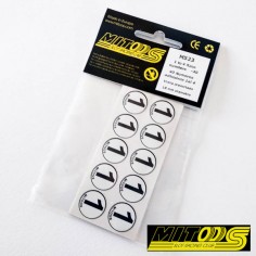 Mitoos M523 40 Dorsales adhesivos vinilos 1-4