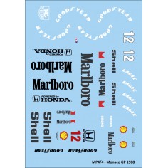 Mitoos M585 Calcas slot F1 McLaren MP4-4 Monaco GP n12 Senna