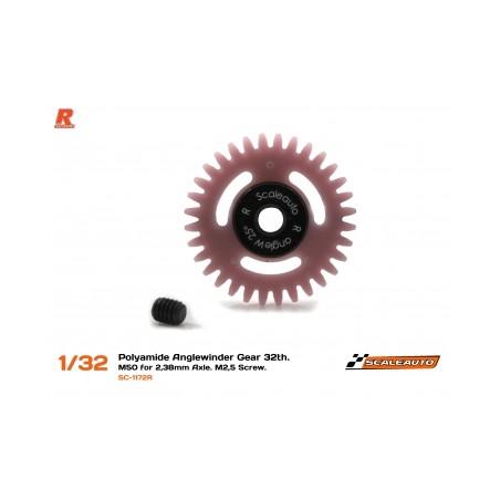 SCALEAUTO SC-1172R CORONA 32DIENTES POLYAMIDE ANGLEWINDER O18mm