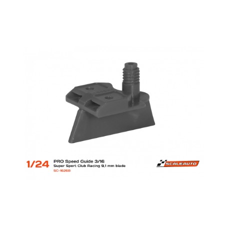 SCALEAUTO SC-1626B GUÍA SUPER-SPORT PERFIL BAJO 3/16 (9,1mm) GRIS 1/24