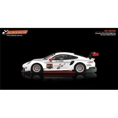 Scaleauto SC-6243A Porsche 991.2 RSR GT3 Cup Version Blanco Plata