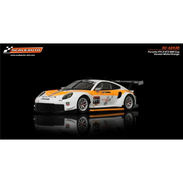 Scaleauto SC-6243B Porsche 991.2 RSR GT3 Cup Version Blanco Naranja
