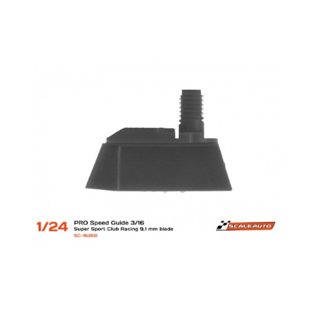 SCALEAUTO SC-1626B GUÍA SUPER-SPORT PERFIL BAJO 3/16 (9,1mm) GRIS 1/24