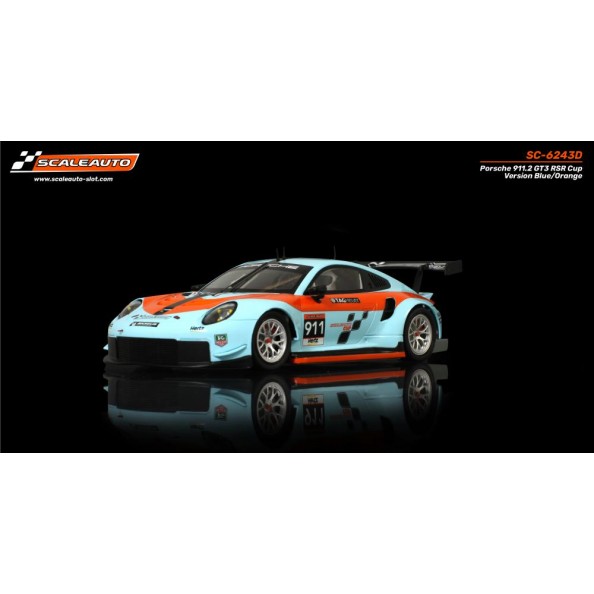 Scaleauto SC-6243D Porsche 991.2 RSR GT3 Cup Version Azul Naranja