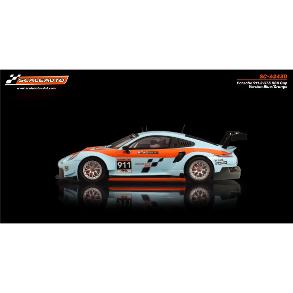 Scaleauto SC-6243D Porsche 991.2 RSR GT3 Cup Version Azul Naranja