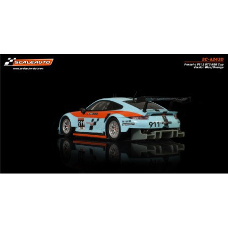 Scaleauto SC-6243D Porsche 991.2 RSR GT3 Cup Version Azul Naranja