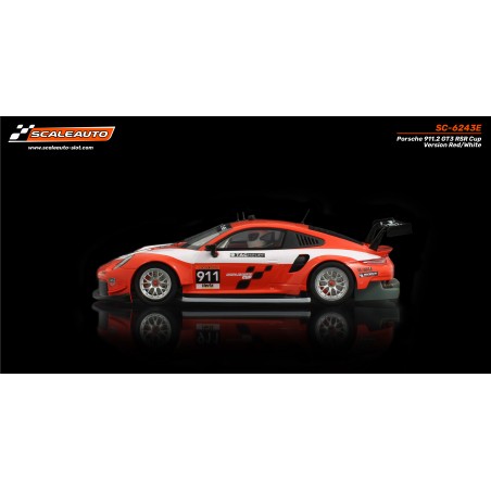 Scaleauto SC-6243E Porsche 991.2 RSR GT3 Cup Version Rojo Blanco