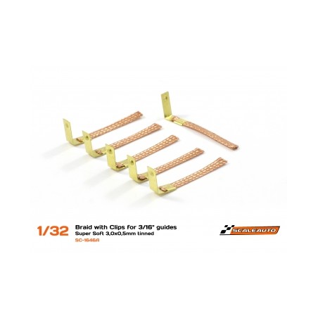SCALEAUTO SC-1646A TRENCILLAS CON CLIP LARGO SUPER-SOFT 3x0.5mm