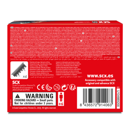 Scalextric U10488X200 Borde con valla recta 180mm