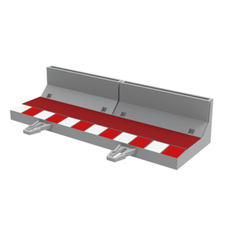 Scalextric U10488X200 Borde con valla recta 180mm