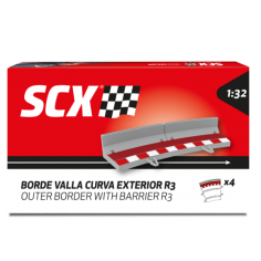Scalextric U10473X200 Borde con valla curva exterior (x4)