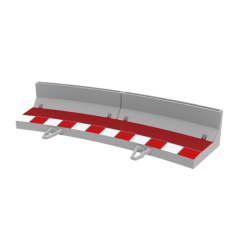 Scalextric U10473X200 Borde con valla curva exterior (x4) 2