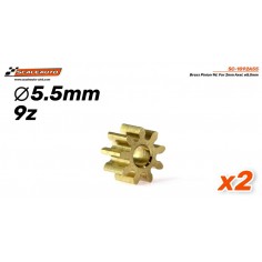 Scaleauto SC-1092A55 Piñón 9 dientes latón diam 5.5mm