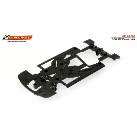 Scaleauto SC-6673A Chasis Porsche 963 GTP / Hypercar negro duro Cuna RT4