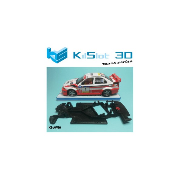 Kilslot KS-AW80 Chasis 3d angular RACE SOFT Mitsubishi EVO V-VI Scaleauto