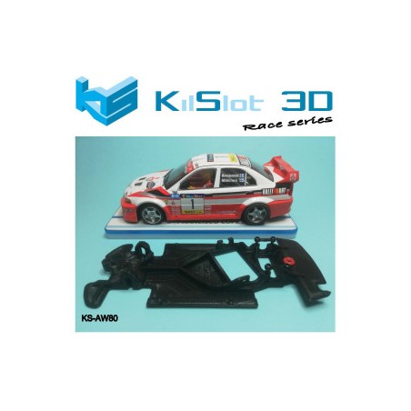 Kilslot KS-AW80 Chasis 3d angular RACE SOFT Mitsubishi EVO V-VI Scaleauto