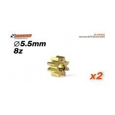 Scaleauto SC-1091A55 Piñón 8 dientes latón diam 5.5mm